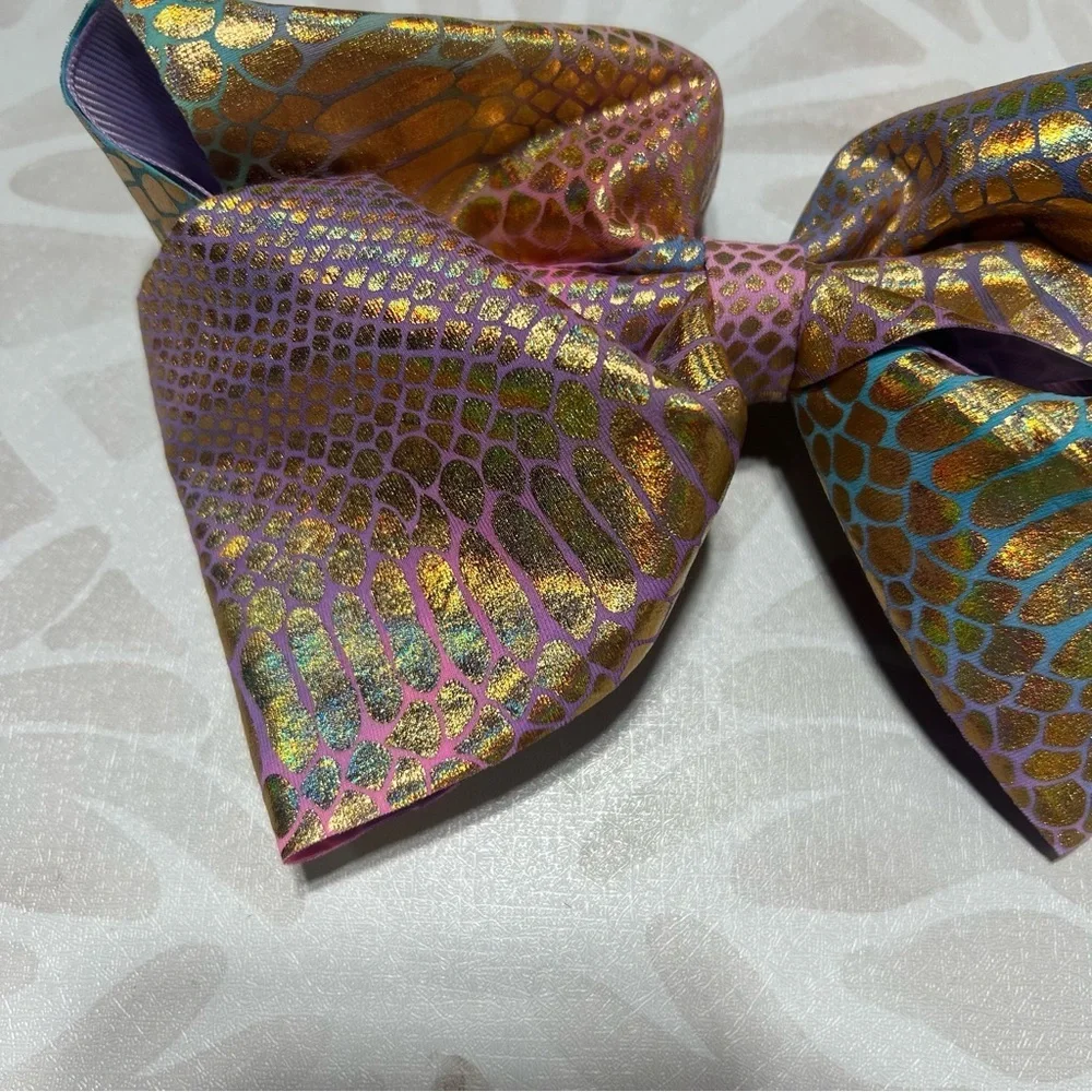 Gaby’s Metallic Animal Print Oversized Hair Bow